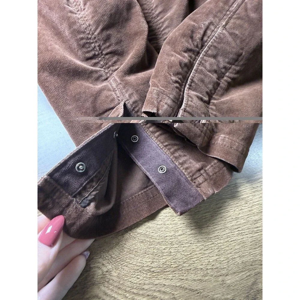 Vintage Y2K Free People Velvet Tie Front Blazer Jacket XS Brown Boho Romantic